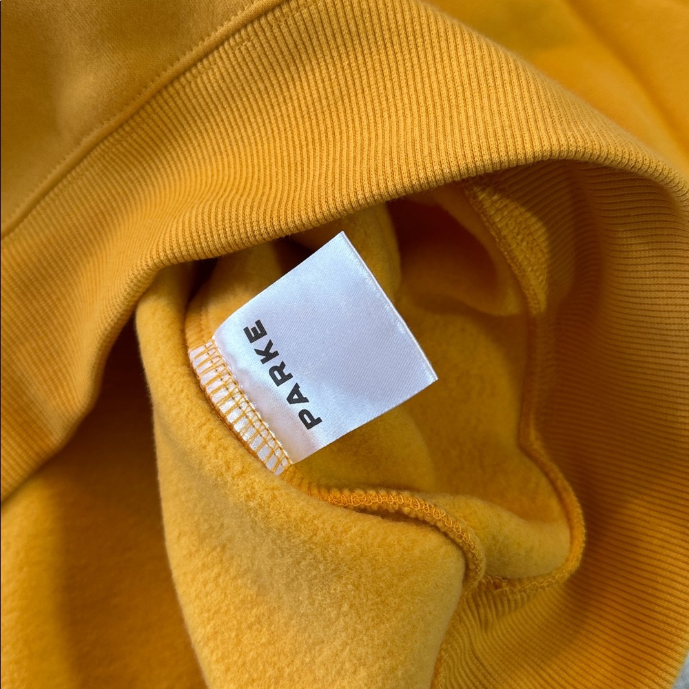 PARKE VARSITY MOCK NECK SWEATSHIRT NEW! Apricot/White NWT(in bag) L/XL - Picture 5 of 12